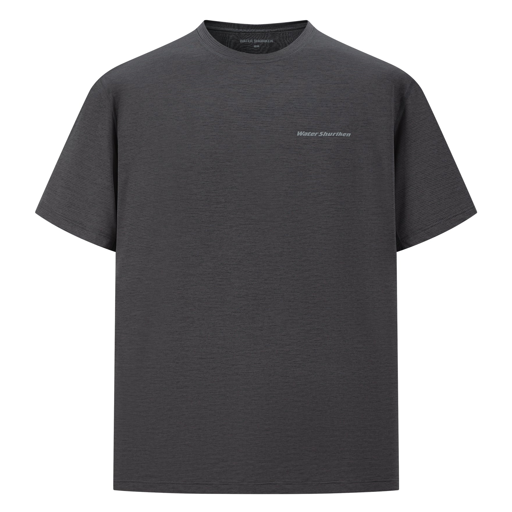 Two-Tone Knit Quick-Dry Tee-Dark Grey