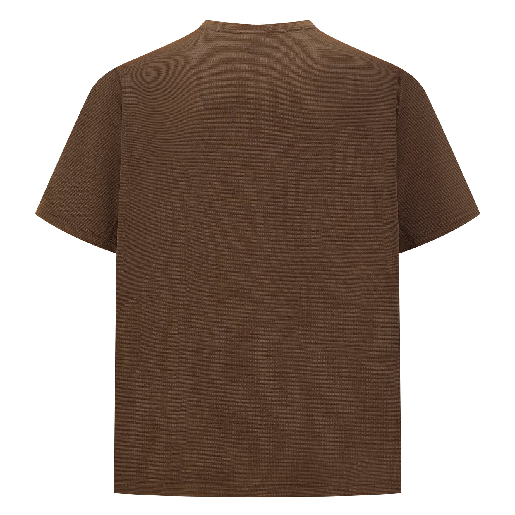 Two-Tone Knit Quick-Dry Tee-Brown