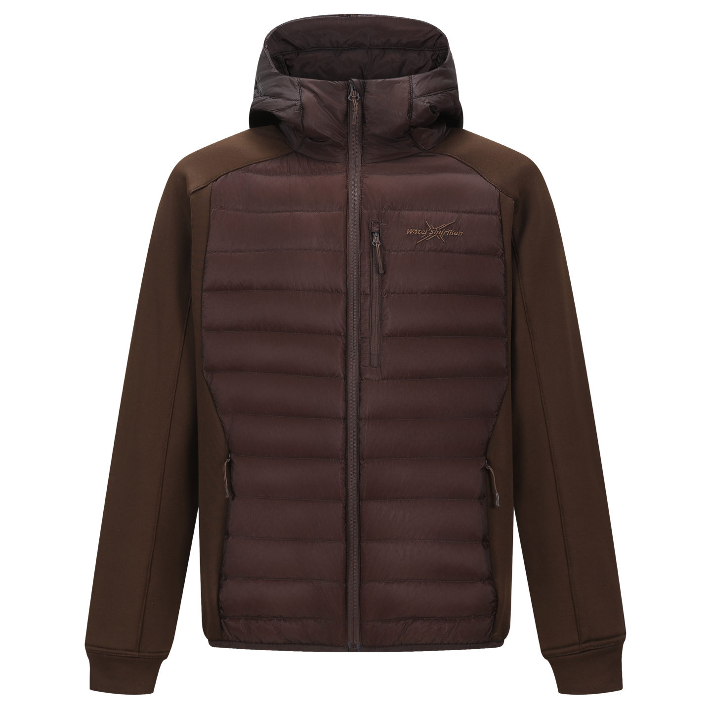 700FP Panel Hooded Down Jacket Brown