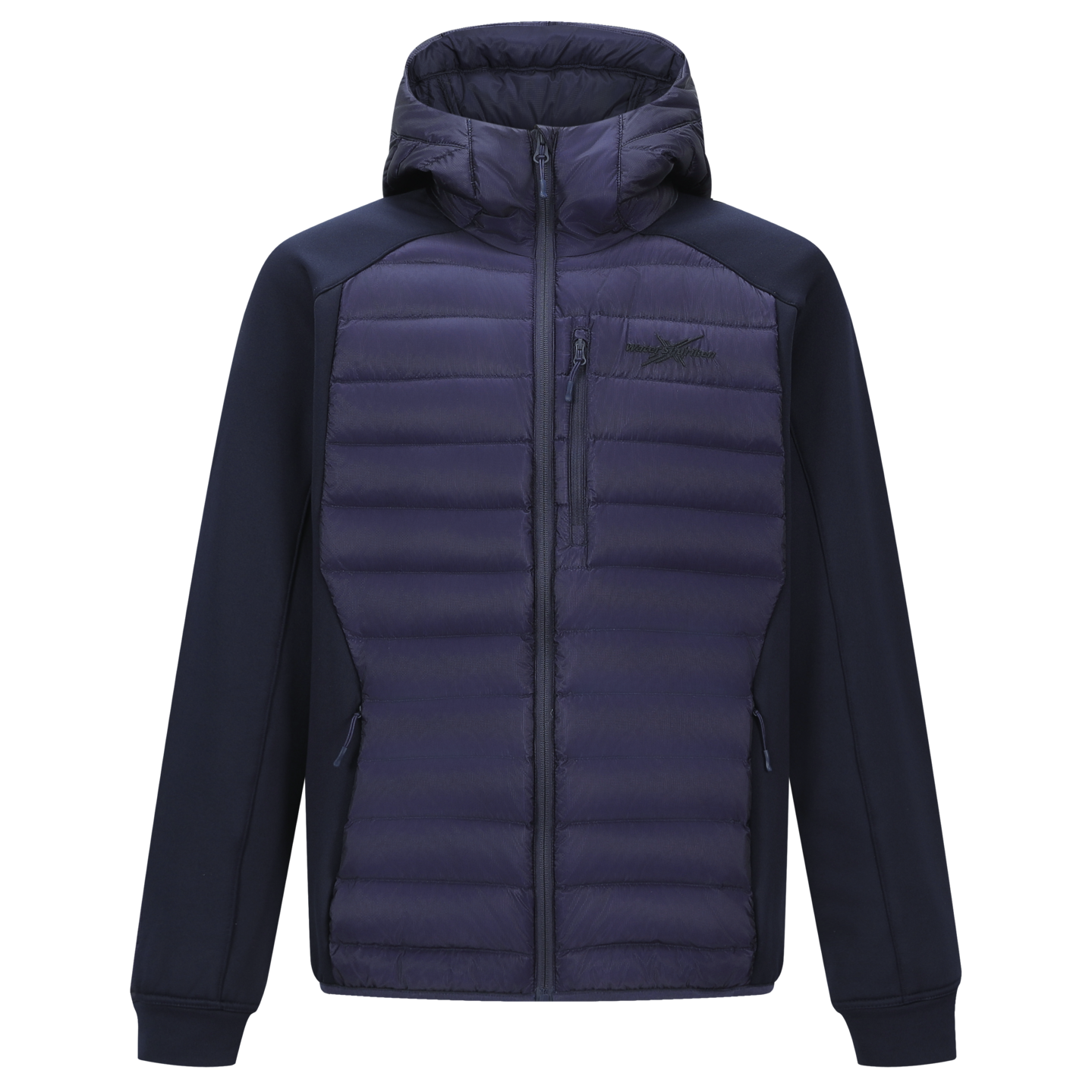 700FP Panel Hooded Down Jacket Navy