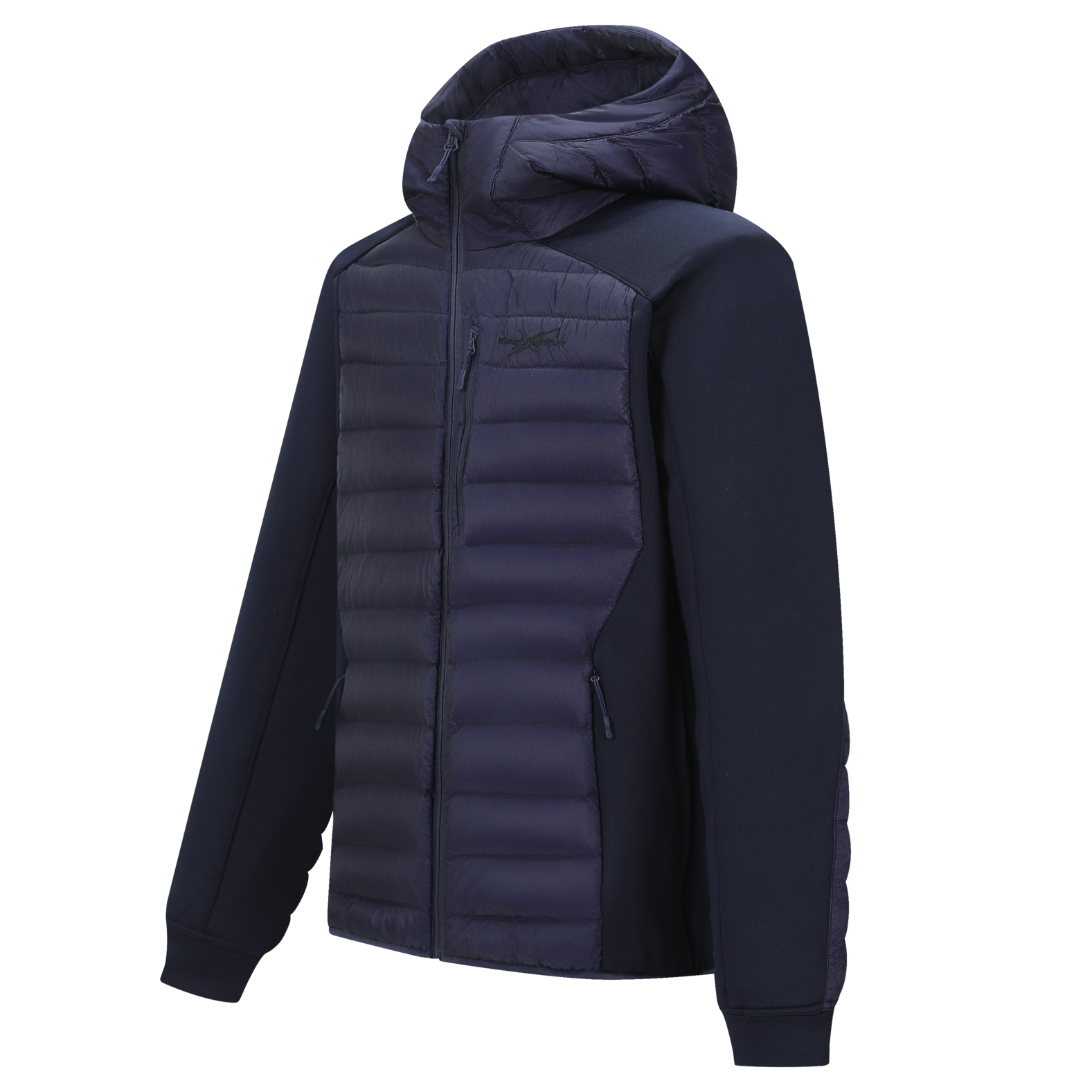 700FP Panel Hooded Down Jacket Navy